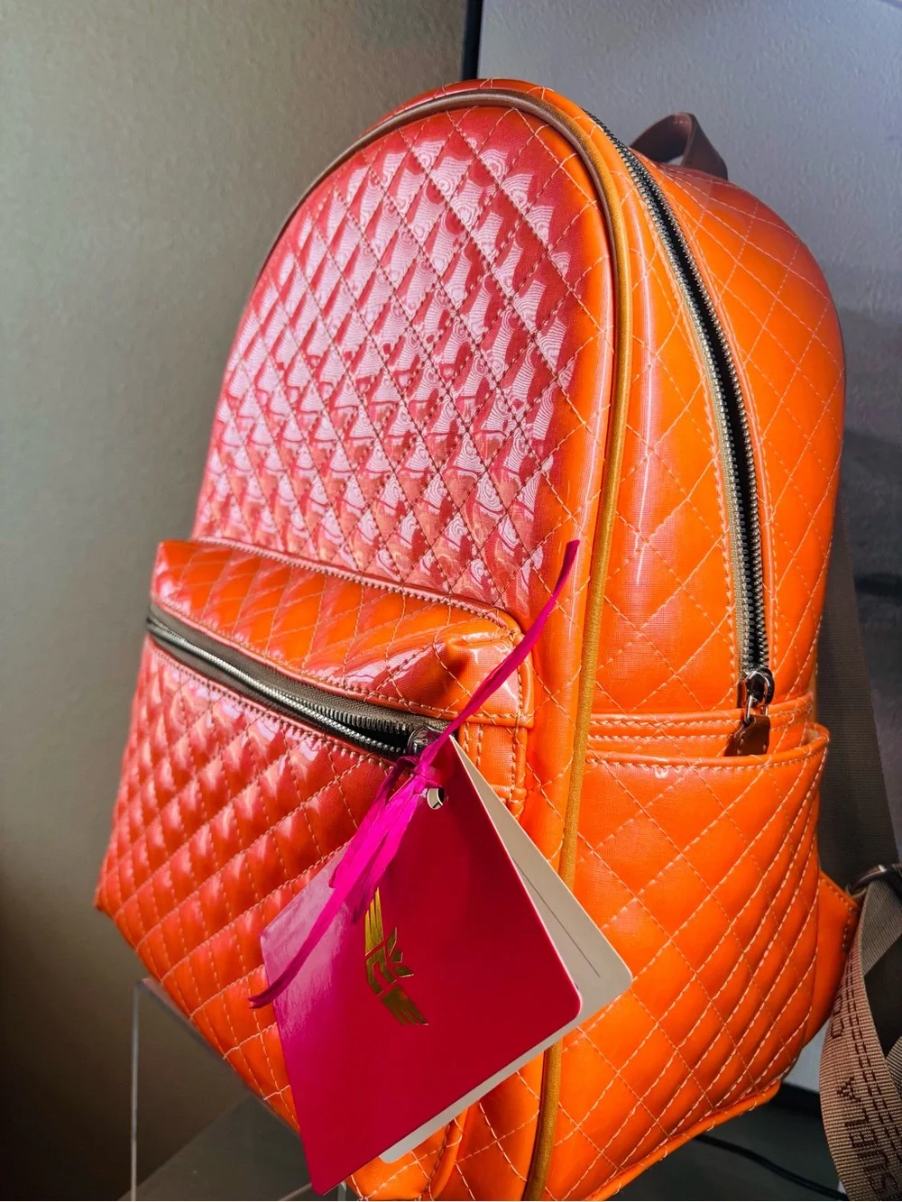 NWT RARE Consuela Tangerine Dream Candy Crush Quilted Backpack - Brand New!
